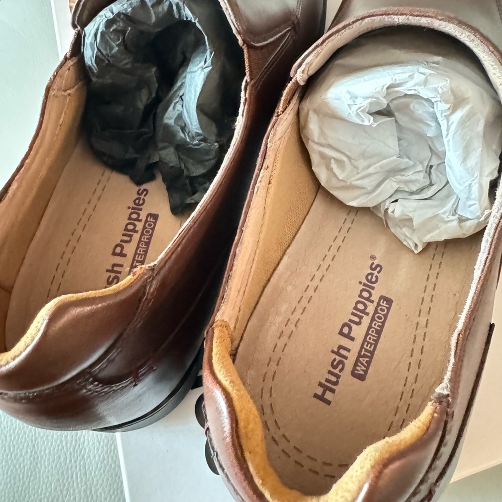 NWT Hush Puppies Men's Hulett Workday Slip-On Loafer Brown size 9 - Picture 5 of 9